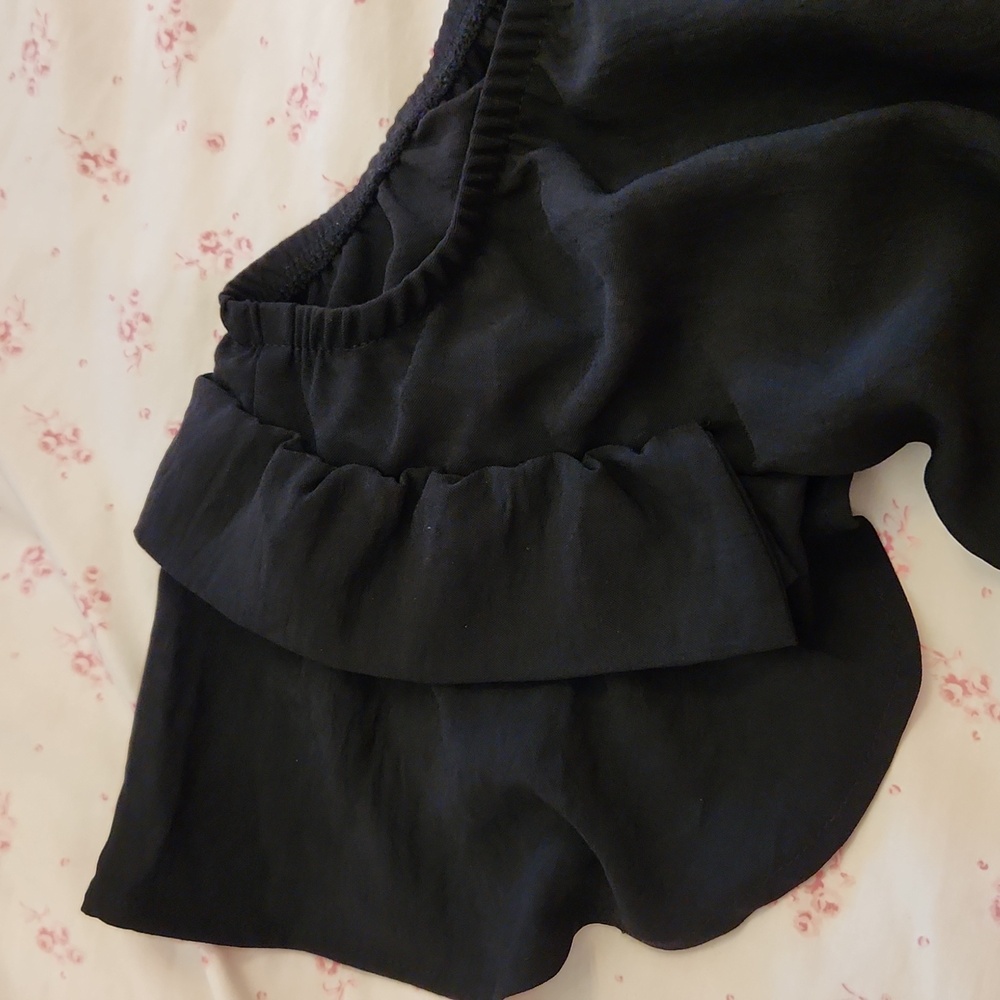 ODDY Black ONE SHOULDER TOP - Picture 9 of 9